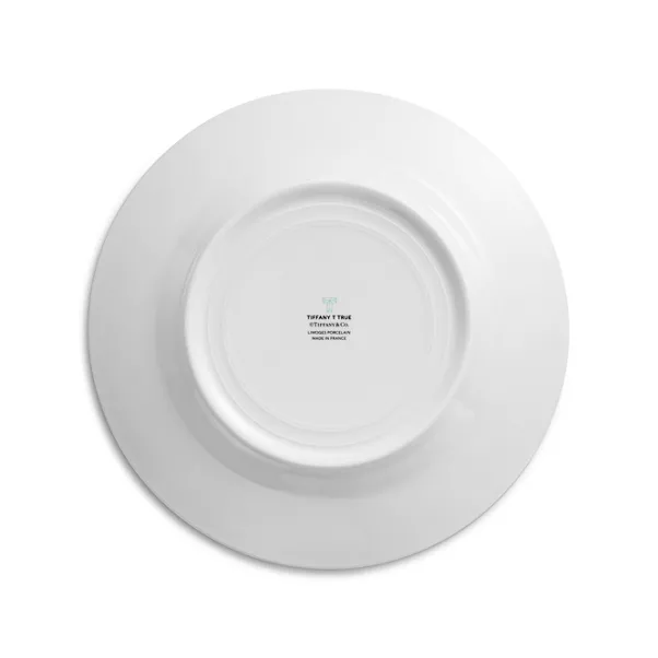 Dinner Plate with a Hand-painted Platinum Rim