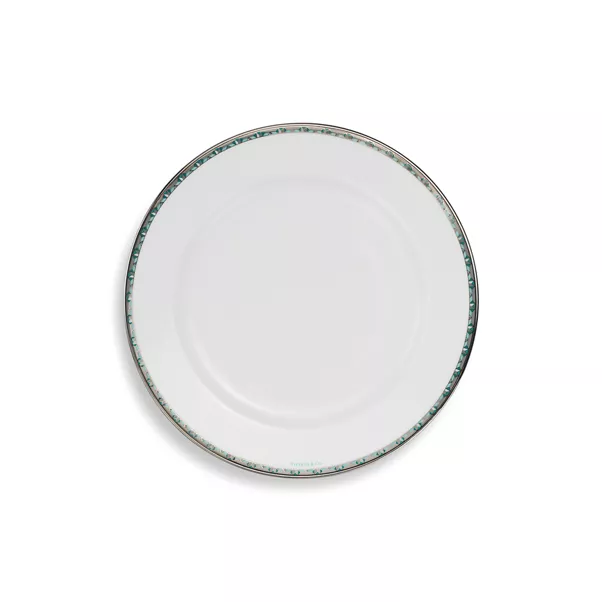 True Dessert Plate with a Hand-painted Platinum Rim