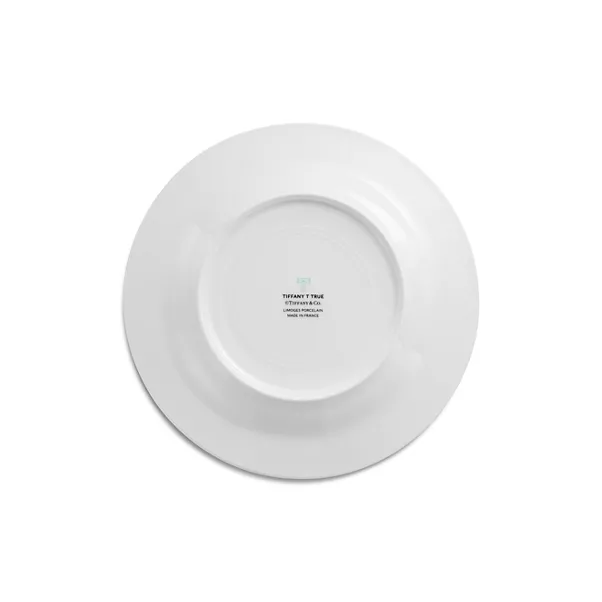 True Dessert Plate with a Hand-painted Gold Rim