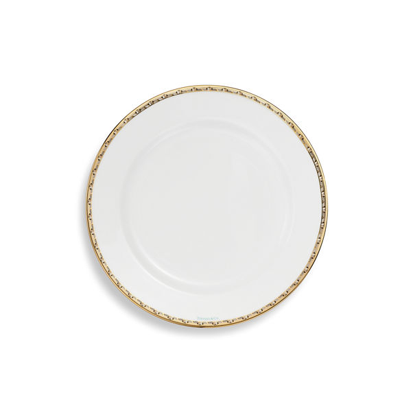 Tiffany T:True Dessert Plate with a Hand-painted Gold Rim