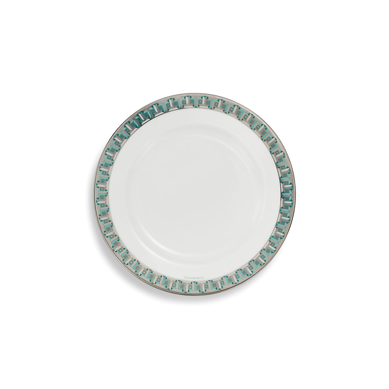 True Bread and Butter Plate with a Hand-painted Platinum Rim