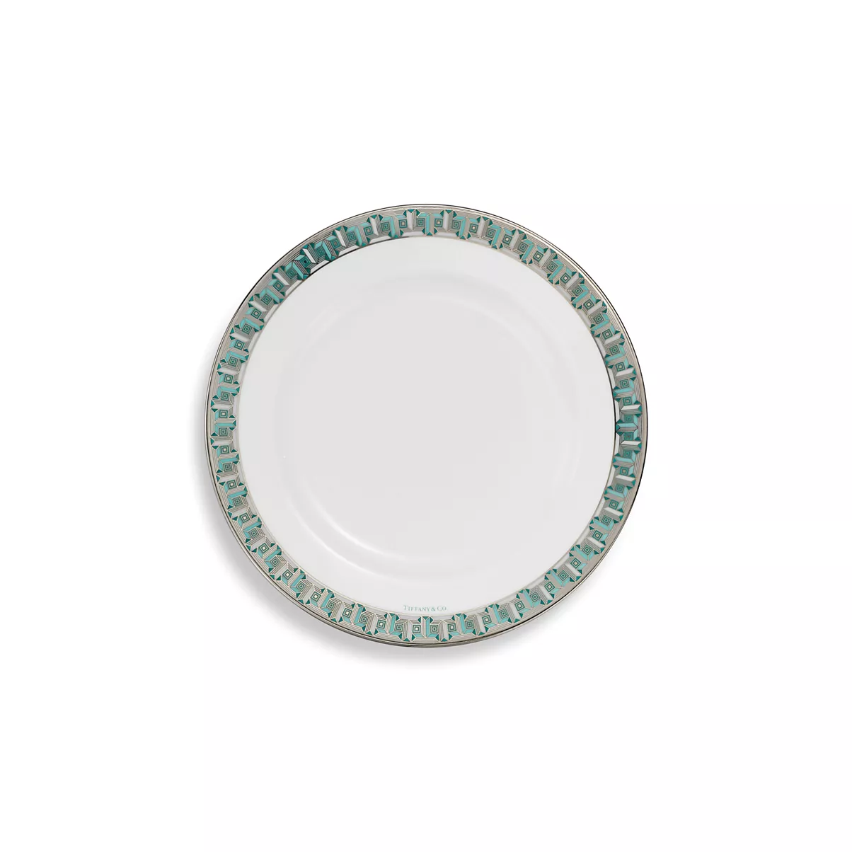 True Bread and Butter Plate with a Hand-painted Platinum Rim