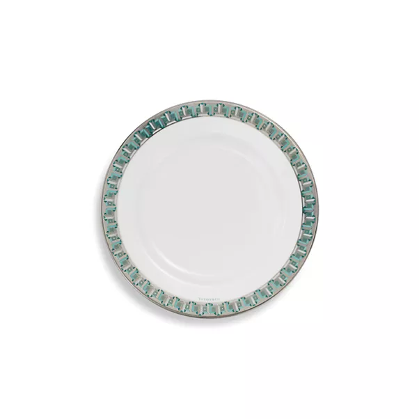 True Bread and Butter Plate with a Hand-painted Platinum Rim