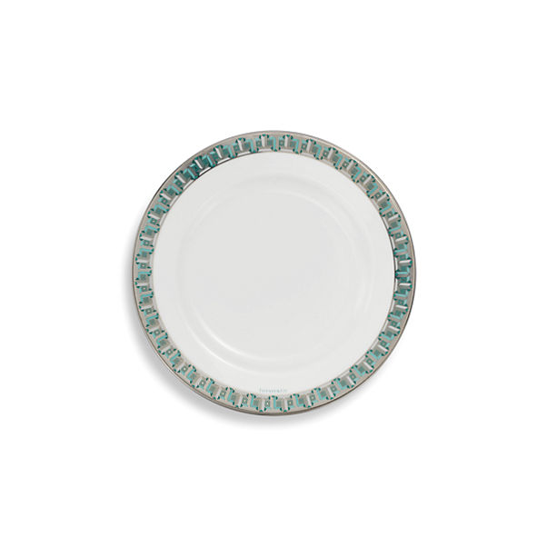 Tiffany T:True Bread and Butter Plate with a Hand-painted Platinum Rim