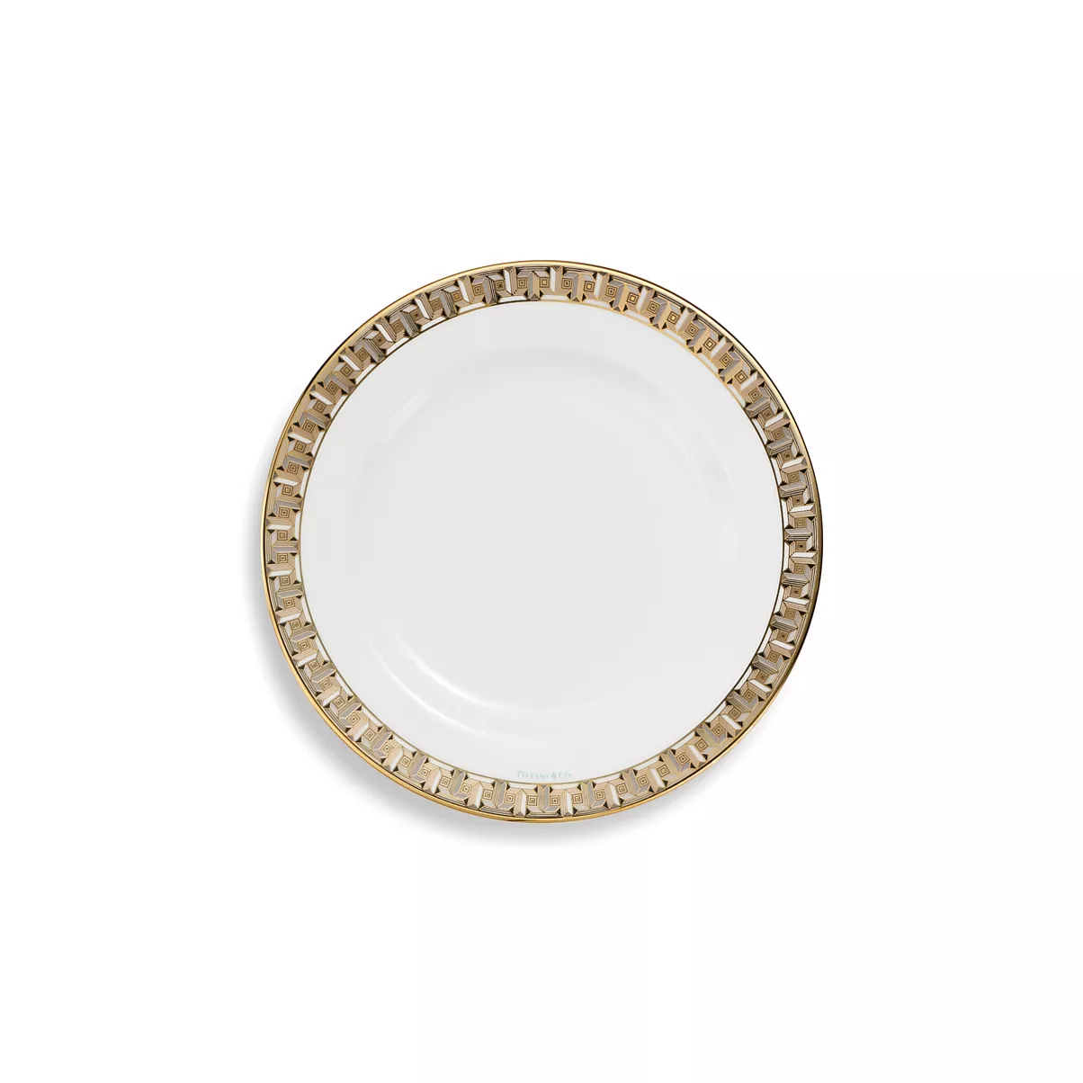 True Bread and Butter Plate with a Hand-painted Gold Rim