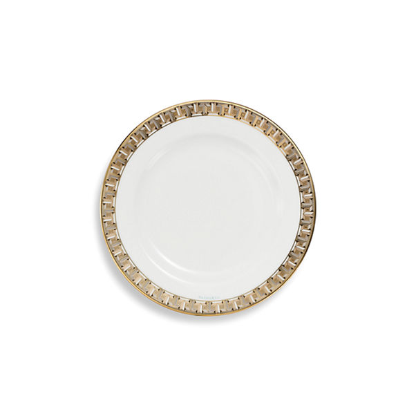 Tiffany T:True Bread and Butter Plate with a Hand-painted Gold Rim