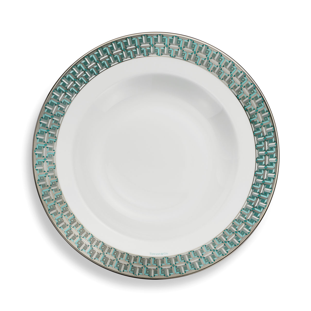 Tiffany T:True Bowl with a Hand-painted Platinum Rim image number 0