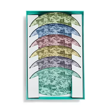 Tiffany Toile:Dessert Plates in Bone China, Set of Six, 3