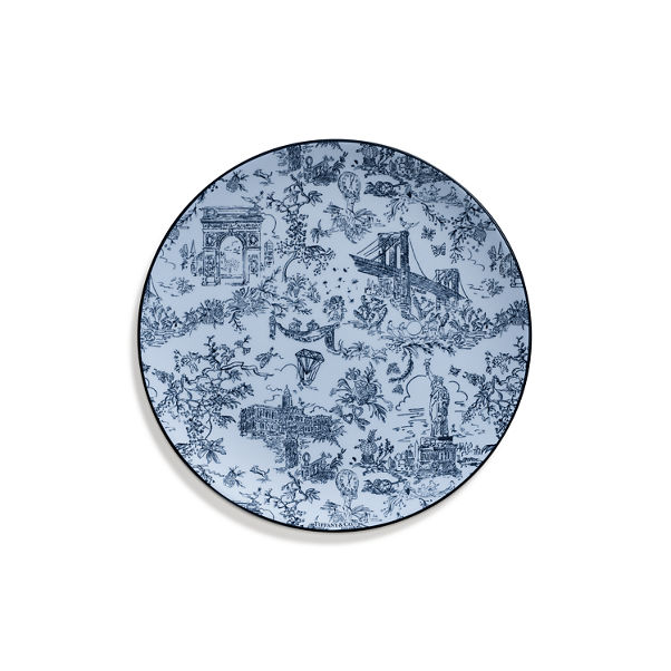 Tiffany Toile:Dessert Plate in Bone China