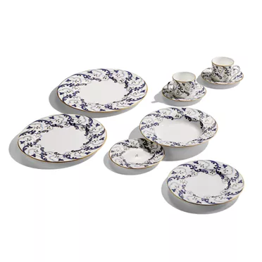 Valse Bleue Dinner Plate in Bone China, 2
