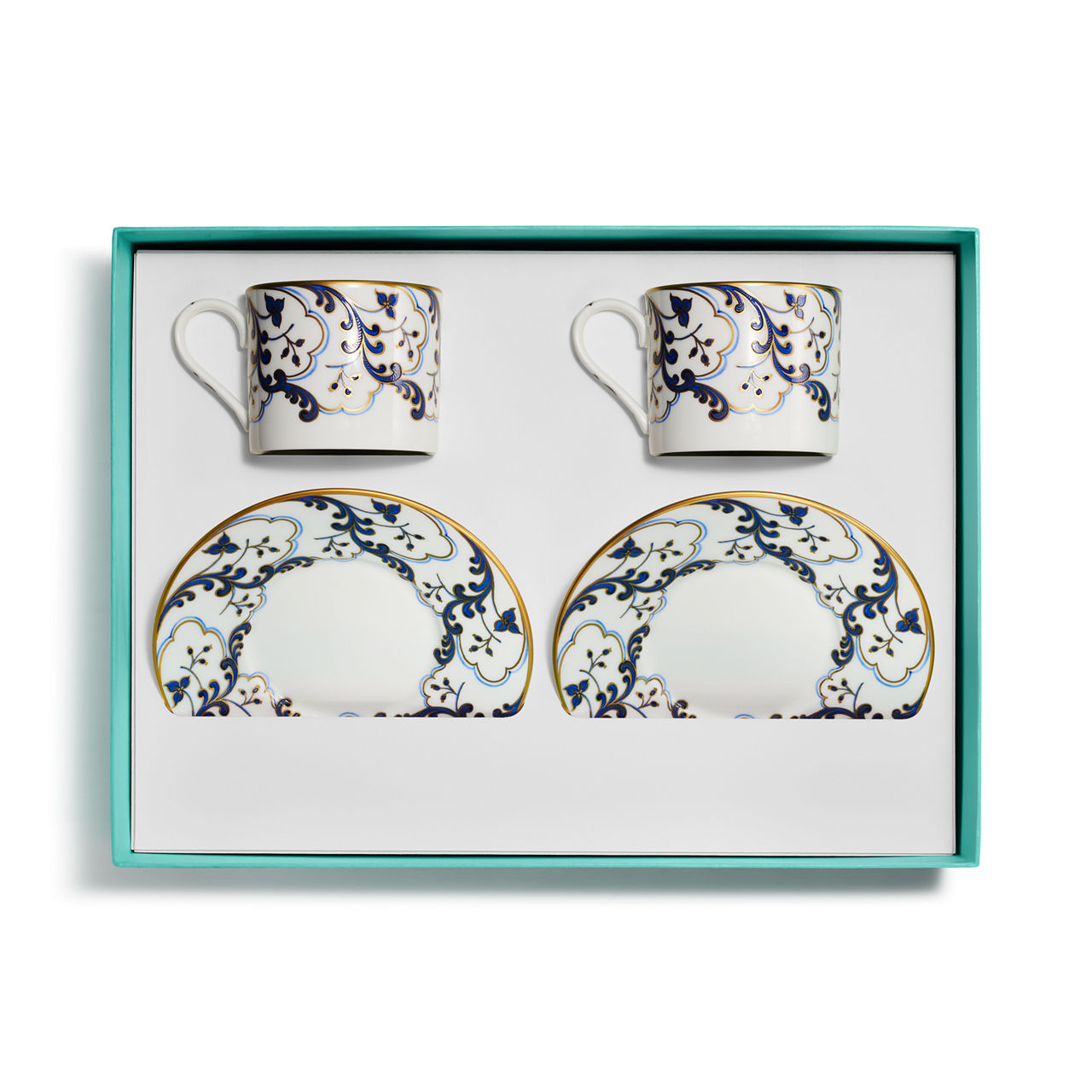 Valse Bleue Tea Cup and Saucer in Bone China, Set of Two image number 2