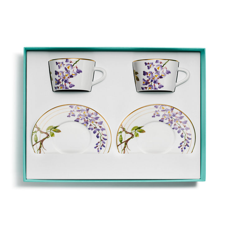 Tiffany Wisteria:Teacup and Saucer Set of Two, in Porcelain image number 2