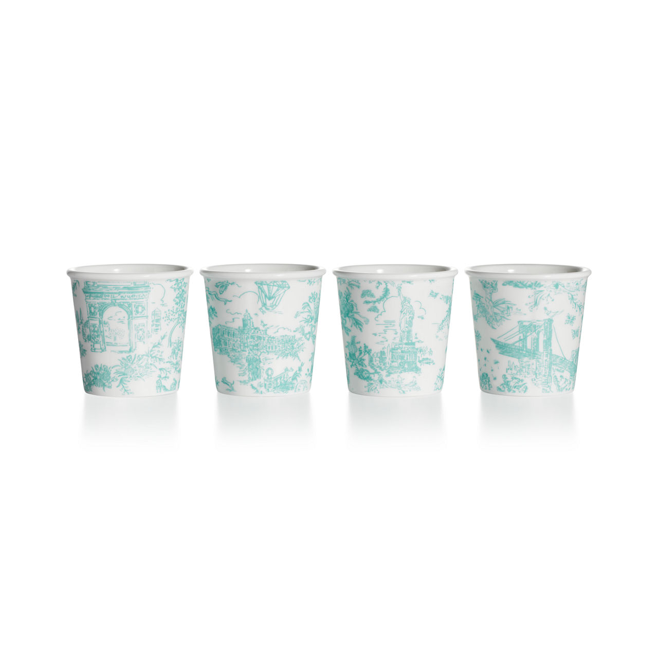 Espresso Cups Set of Four, in Tiffany Blue® Bone China