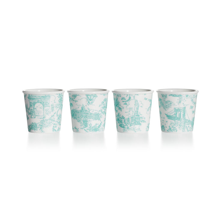Tiffany Toile:Espresso Cups Set of Four, in Tiffany Blue® Bone China image number 1