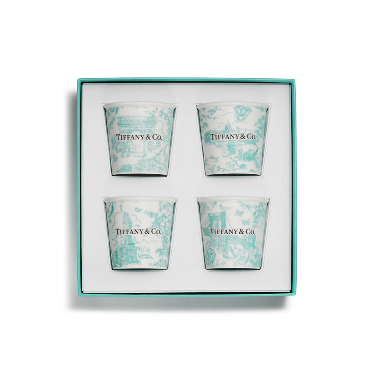 Tiffany Toile:Espresso Cups Set of Four, in Tiffany Blue® Bone China image number 2