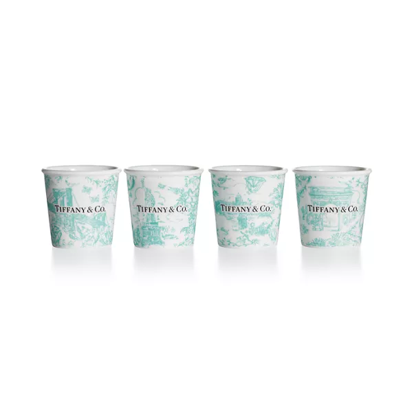Espresso Cups Set of Four, in Tiffany Blue® Bone China