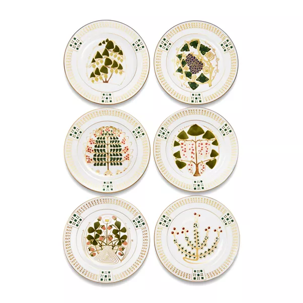 Dinner Plates in Bone China, Set of Six