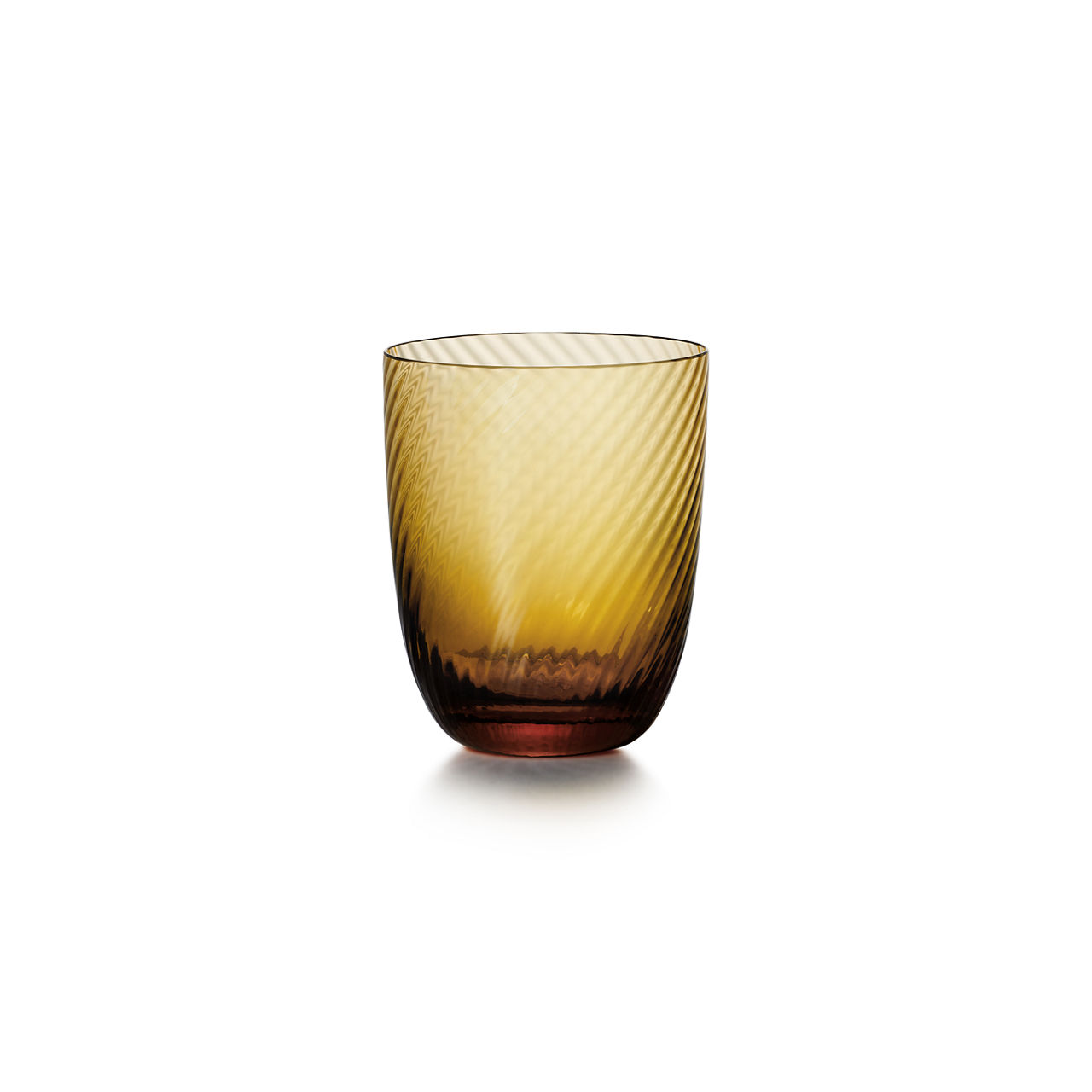 Tumbler in cristallo giallo ambra