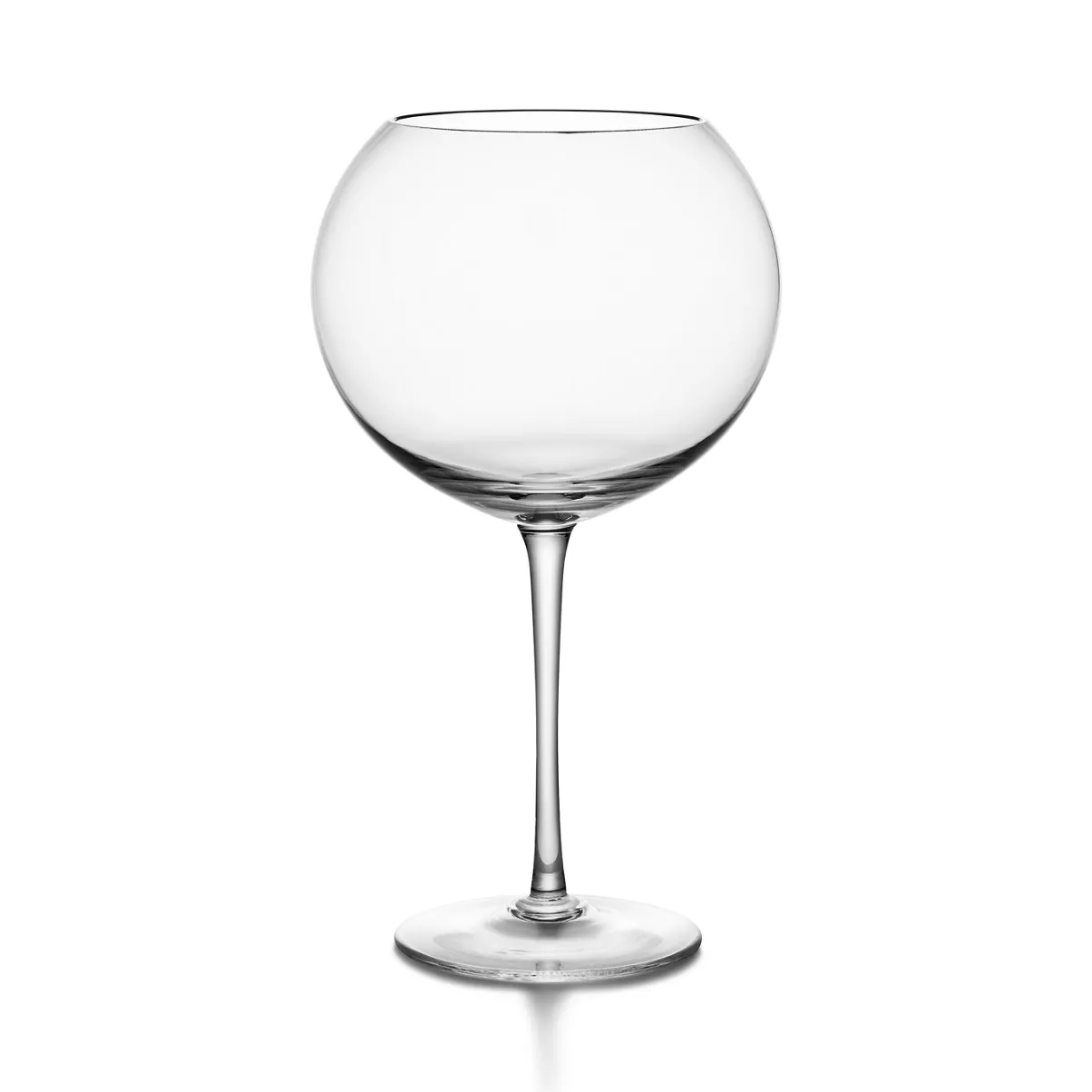 Burgundy Wine Glass in Glass