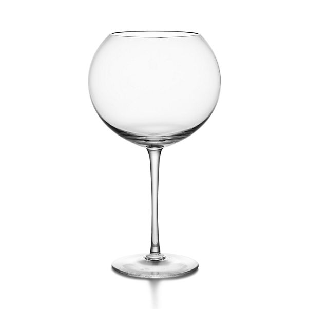 Tiffany Moderne:Burgundy Wine Glass in Glass