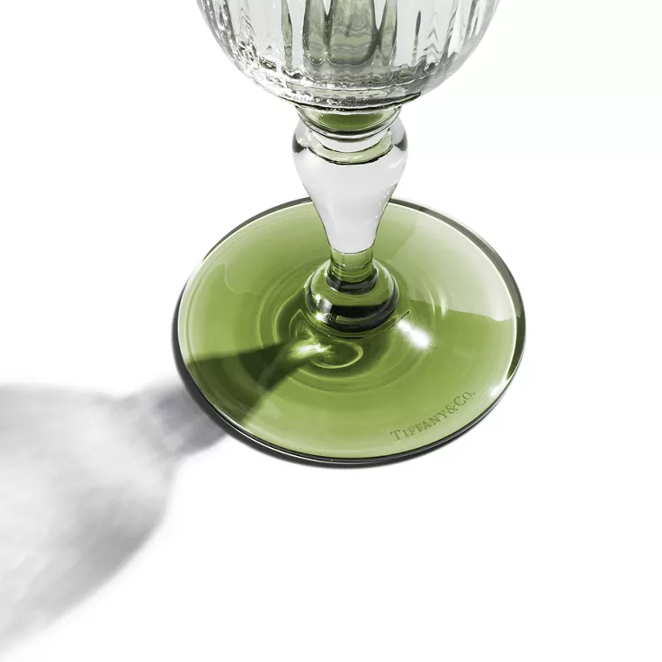 Tiffany Color Block:Wine Glass in Jade Green, 1