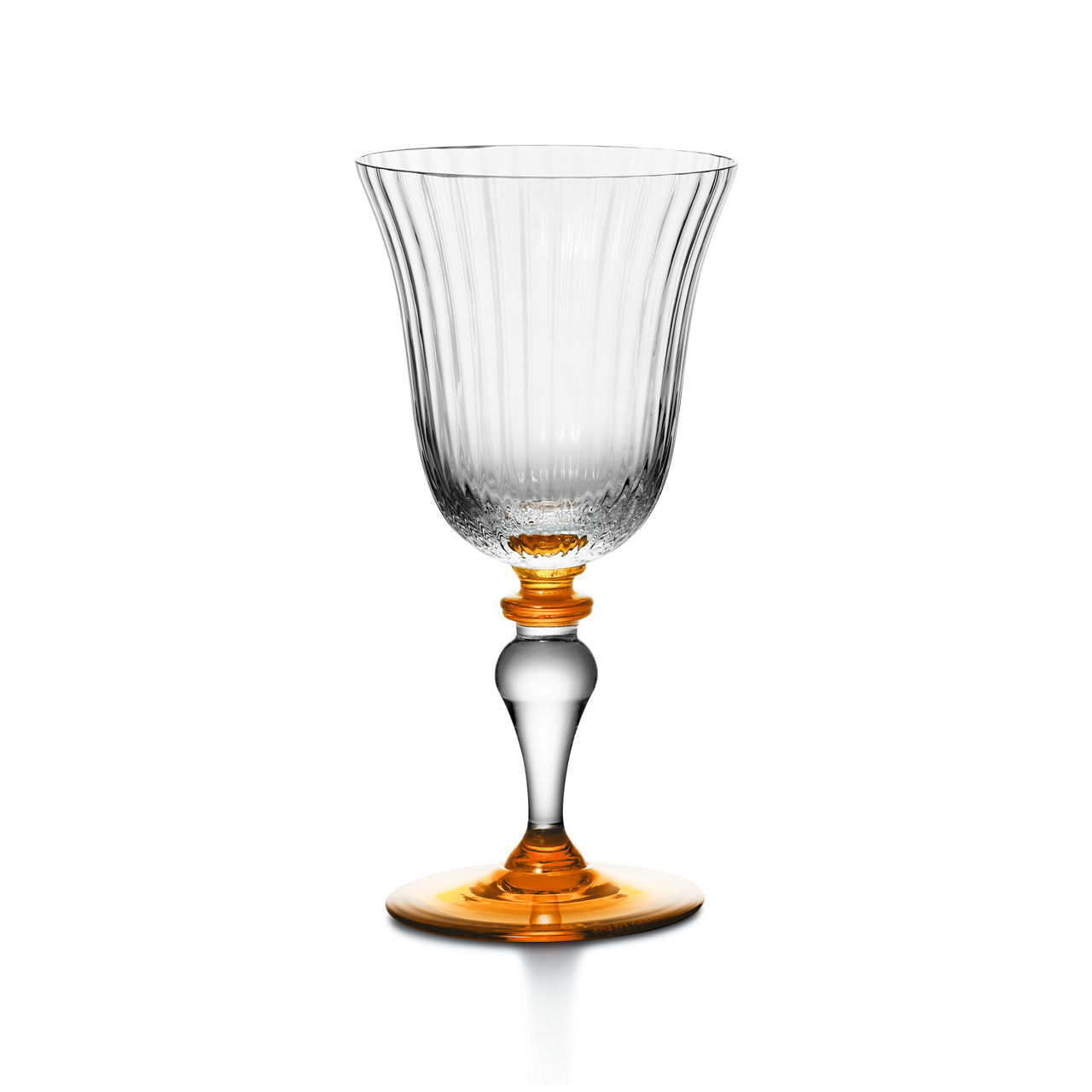 Wine Glass in Carnelian Orange