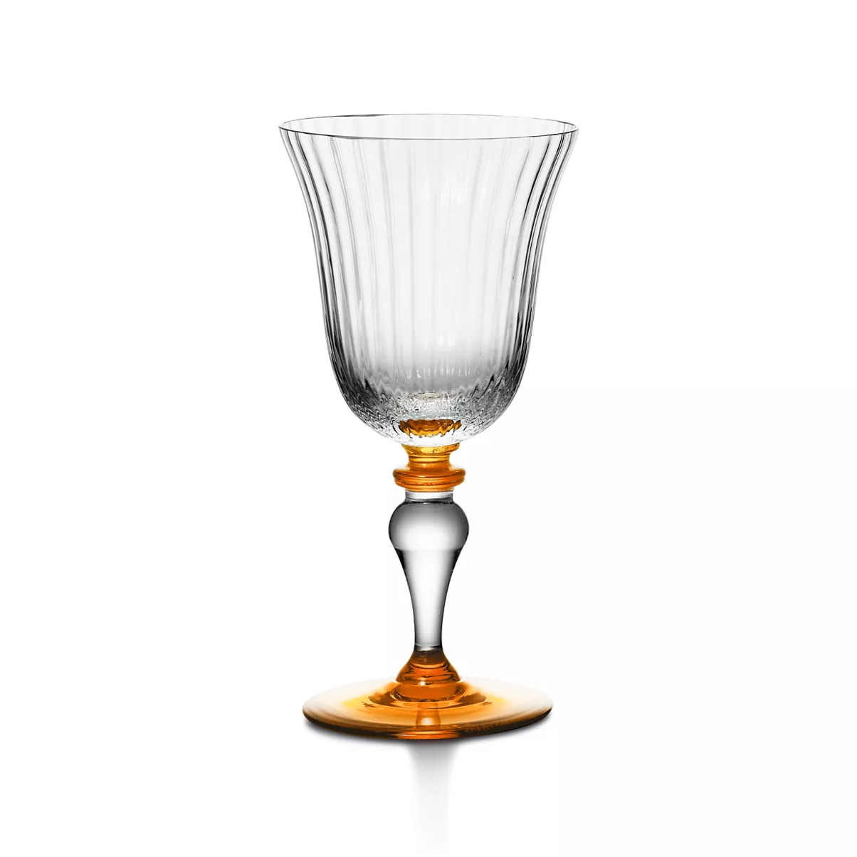 Wine Glass in Carnelian Orange