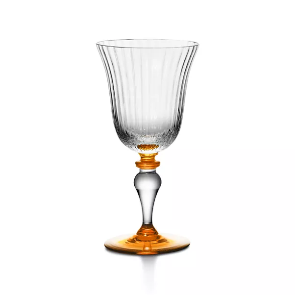 Wine Glass in Carnelian Orange