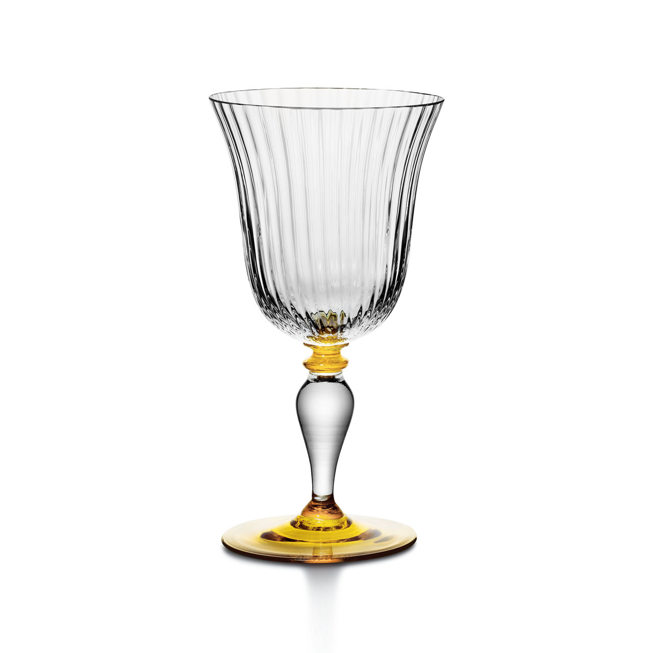 Wine Glass in Amber Yellow