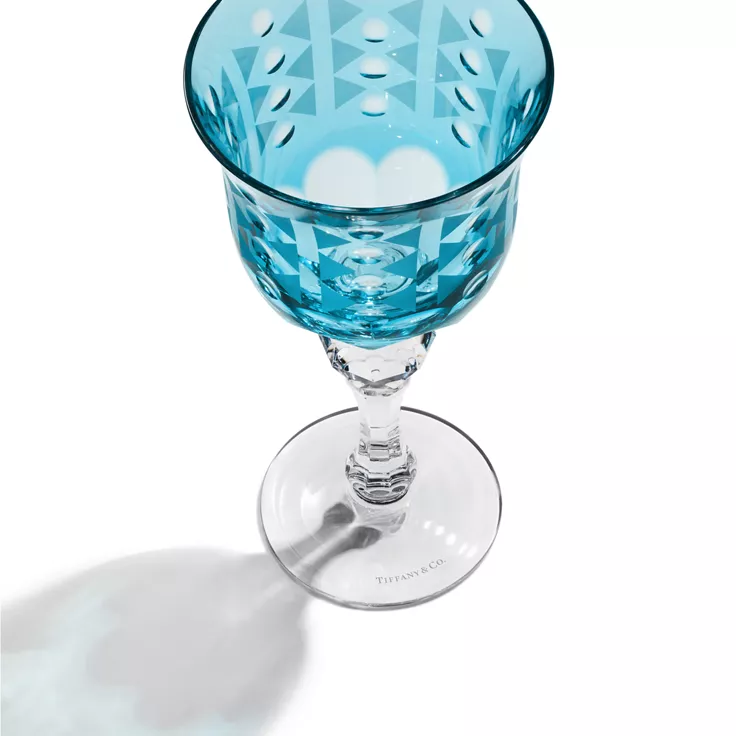 Tiffany Berries:White Wine Glass in Tiffany Blue® Lead Crystal, 1