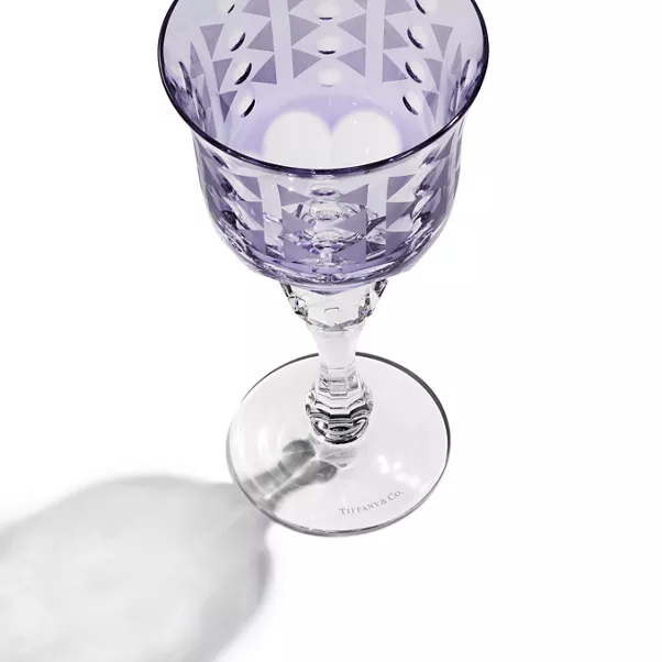 White Wine Glass in Amethyst Purple Lead Crystal