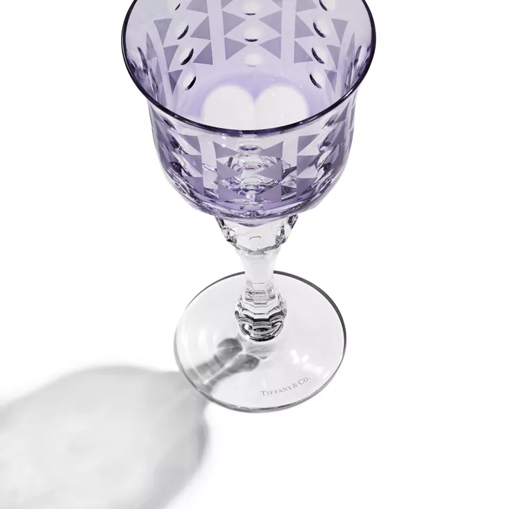 Tiffany Berries:White Wine Glass in Amethyst Purple Lead Crystal, 1