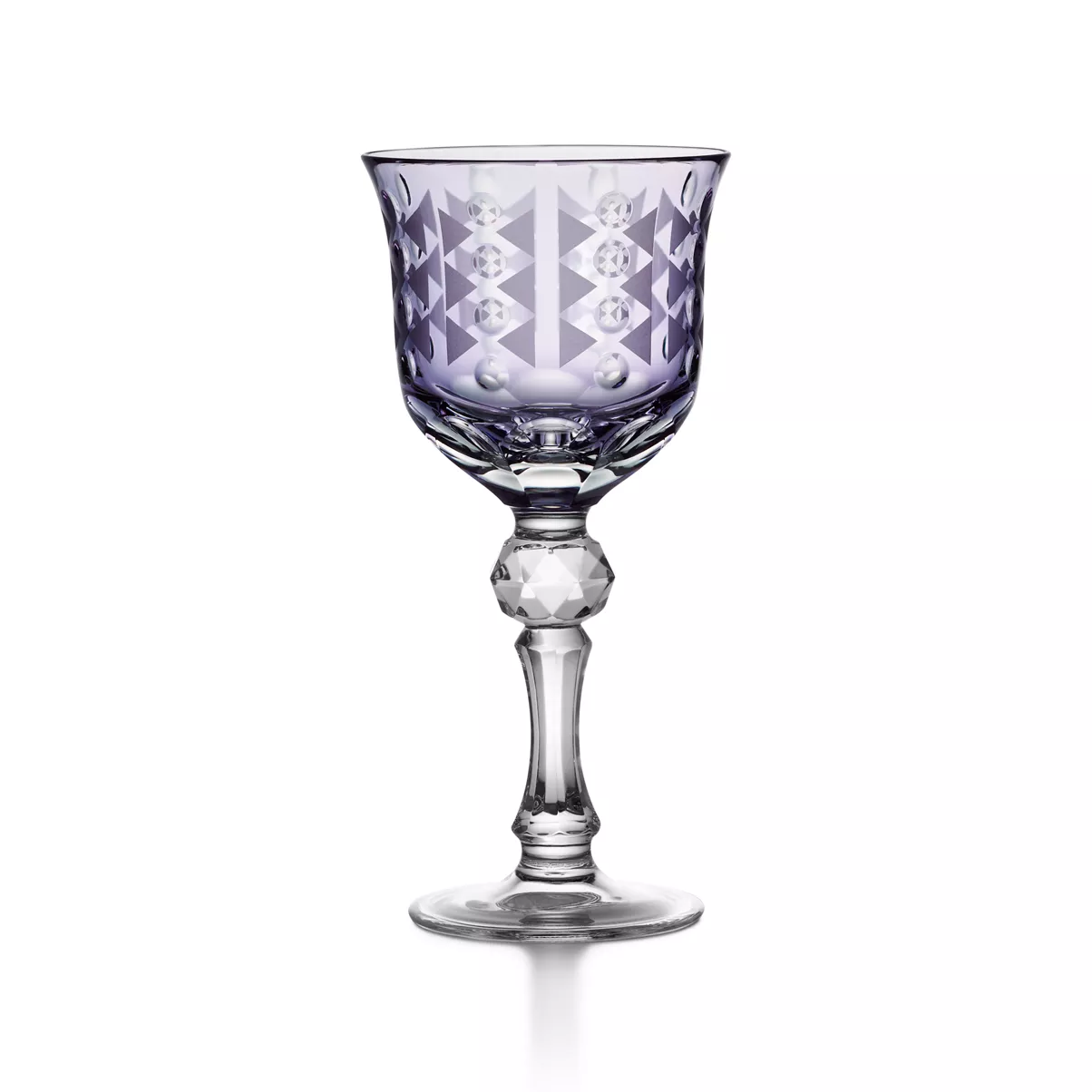 White Wine Glass in Amethyst Purple Lead Crystal