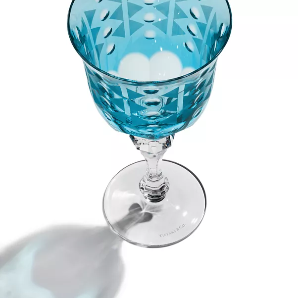 Red Wine Glass in Tiffany Blue® Lead Crystal