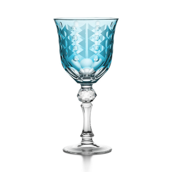 Tiffany Berries:Red Wine Glass in Tiffany Blue® Lead Crystal