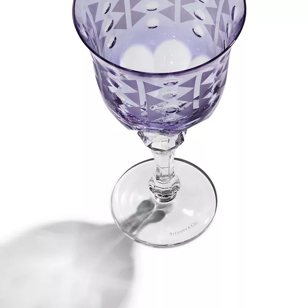 Red Wine Glass in Amethyst Purple Lead Crystal