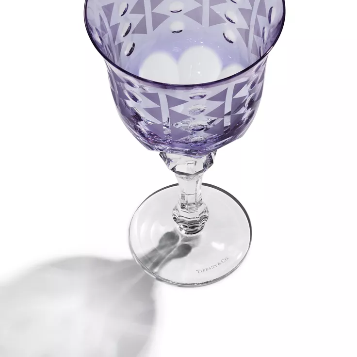 Tiffany Berries:Red Wine Glass in Amethyst Purple Lead Crystal, 1