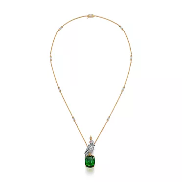 Jean Schlumberger by Tiffany:Bird on a Rock Pendant in Yellow Gold and Platinum, 2
