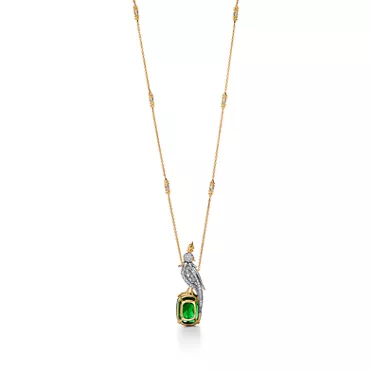 Jean Schlumberger by Tiffany:Bird on a Rock Pendant in Yellow Gold and Platinum, 3