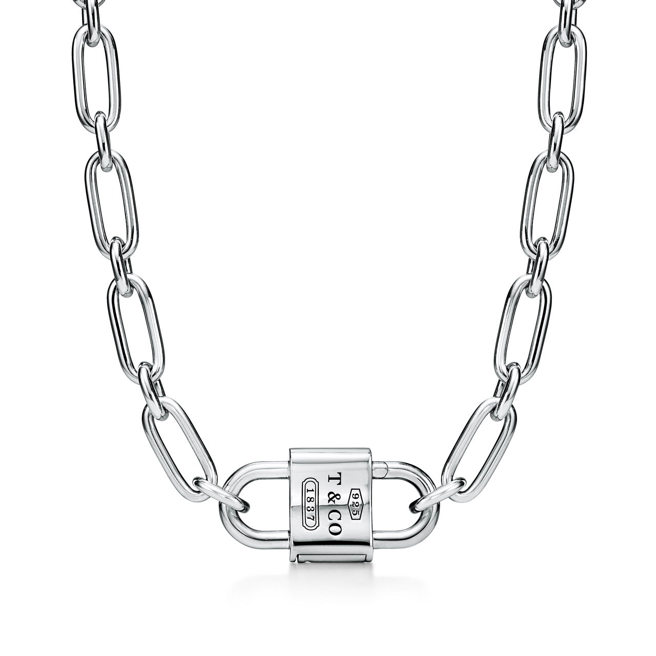 Tiffany 1837™:Large Double Lock Necklace in Sterling Silver image number 0