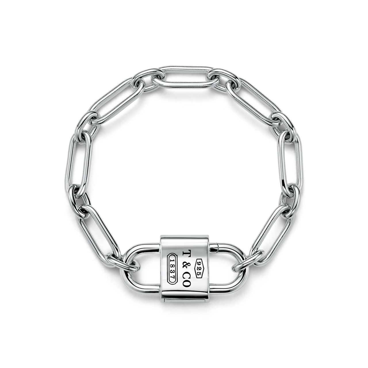 Tiffany 1837®:Large Double Lock Bracelet in Sterling Silver image number 0