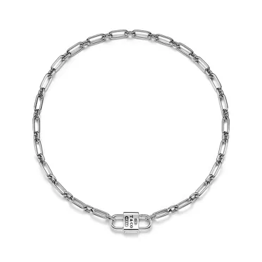 Tiffany 1837®:Medium Double Lock Necklace in Sterling Silver., 3
