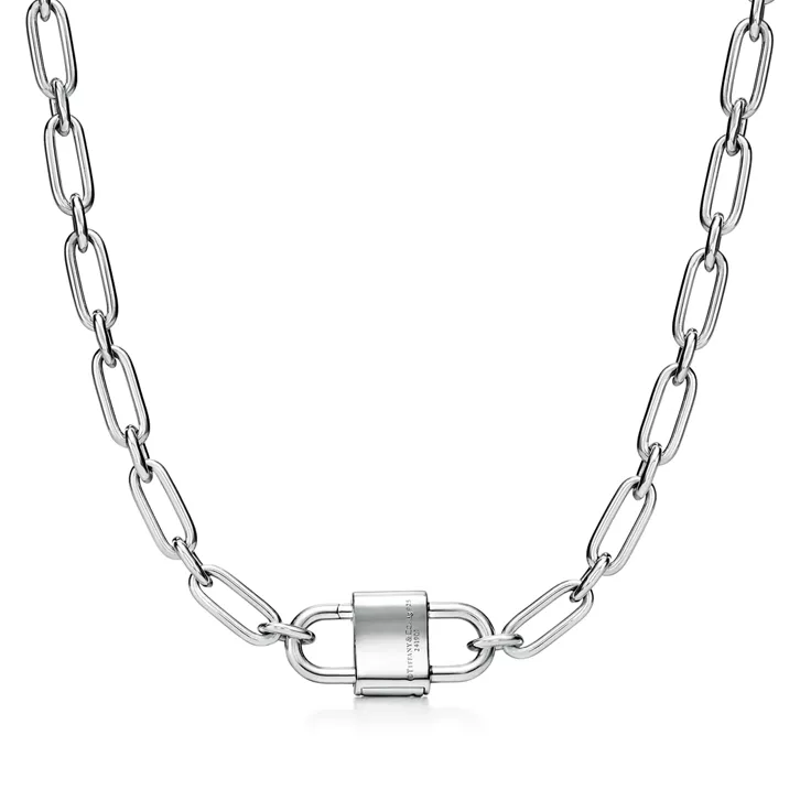 Tiffany 1837®:Medium Double Lock Necklace in Sterling Silver., 4