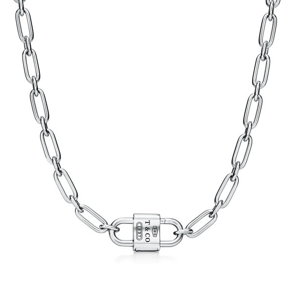 Tiffany 1837™:Medium Double Lock Necklace in Sterling Silver