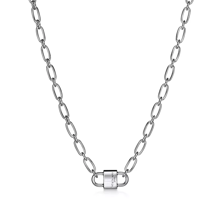 Tiffany 1837®:Small Double Lock Necklace in Sterling Silver, 4