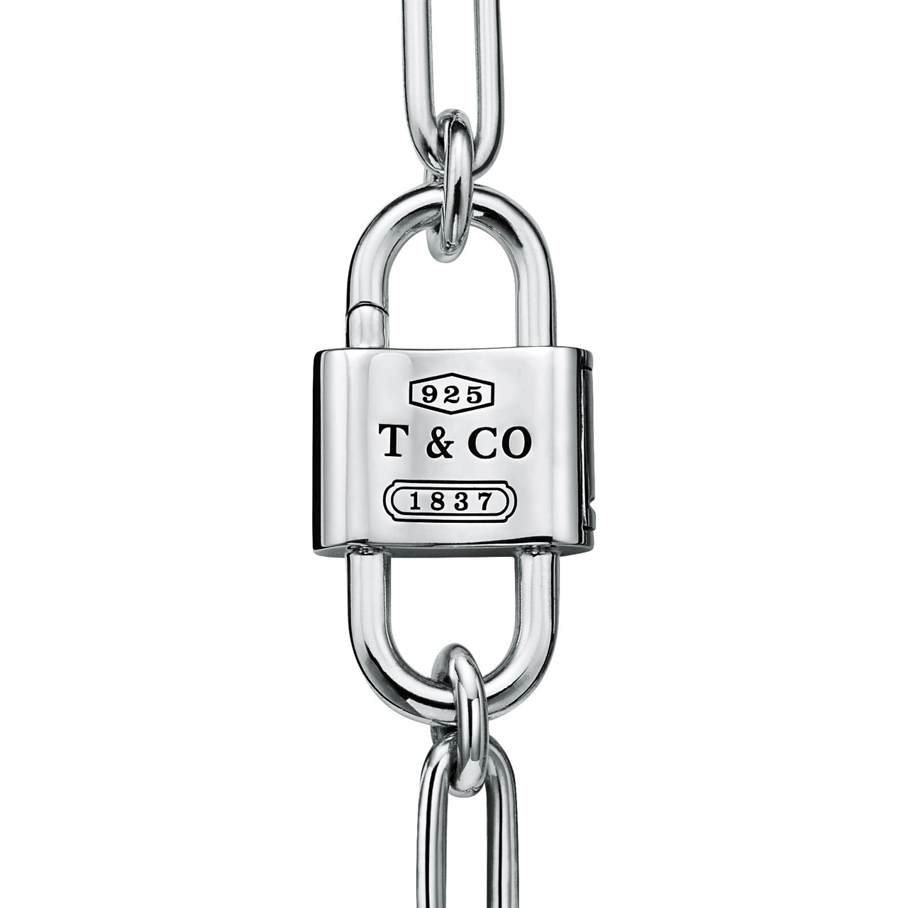 Tiffany 1837®:Medium Double Lock Bracelet in Sterling Silver image number 3