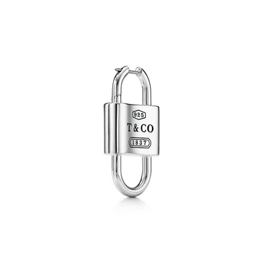 Tiffany 1837®:Large Double Lock Drop Earrings in Sterling Silver, 2