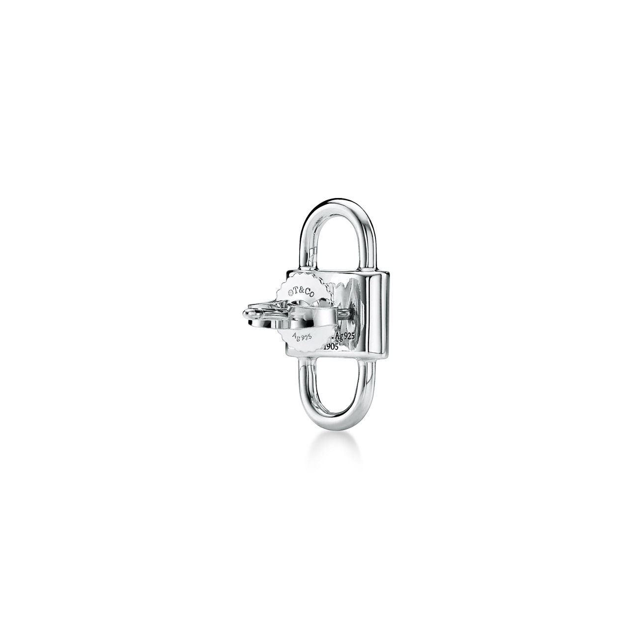 Tiffany 1837™:Small Double Lock Stud Earrings in Sterling Silver image number 3