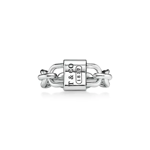Tiffany 1837®:Small Double Lock Ring in Sterling Silver image number 0