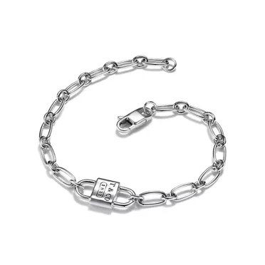 Tiffany 1837™:Kleines Doppelschloss-Armband in Sterlingsilber, 3